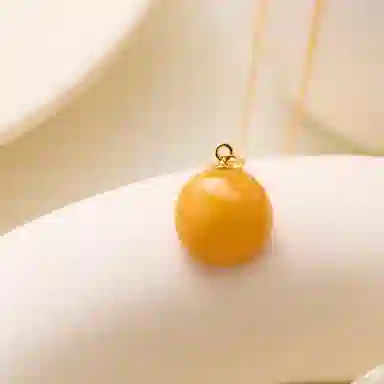 琳琯瑛 新中式国风国潮月食半球 气质古风 蜜蜡 名贵玉石吊坠 女款