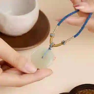 琳琯瑛 新中式国风怀古气质吉祥如意平安扣 和田玉 和田玉吊坠 男女同款情侣款 白玉
