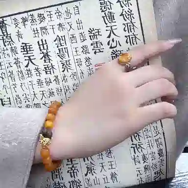琳琯瑛 圆珠新中式国风气质 蜜蜡 玉石手串 女款