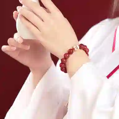 琳琯瑛 新中式国风气质轻奢小众设计吉祥五路财神眼彩绳 玛瑙 玉石手串 男女同款情侣款