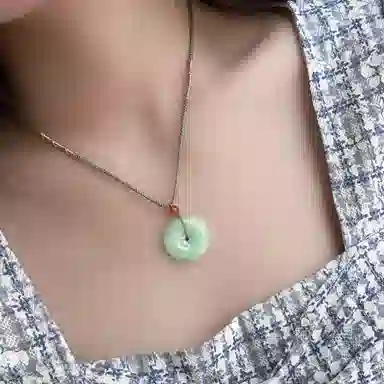 琳琯瑛 怀古平安扣 豆种 翡翠吊坠 男女同款情侣款