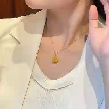 琳琯瑛 新中式国风小众设计高级感轻奢气质金枝玉叶 蜜蜡 项链 女款
