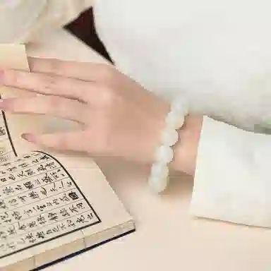 琳琯瑛 新中式国风 和田玉 和田玉手串 男女同款情侣款 白玉