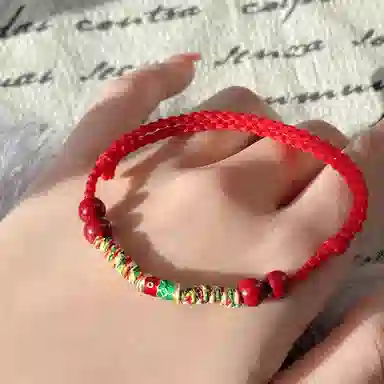 琳琯瑛 新中式国风 再造辰砂朱砂 玉石手链 男女同款情侣款
