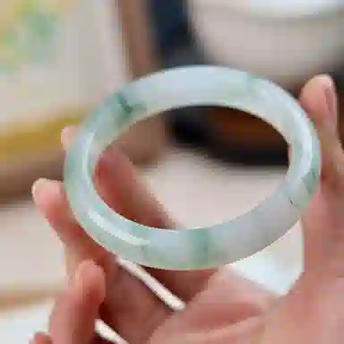 琳琯瑛 新中式圆条#好运轻奢款带证书天然 天山翠 手镯 女款