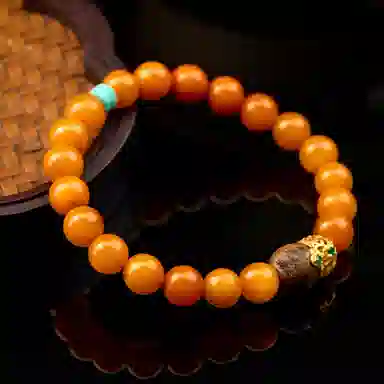 琳琯瑛 圆珠新中式国风气质 蜜蜡 玉石手串 女款