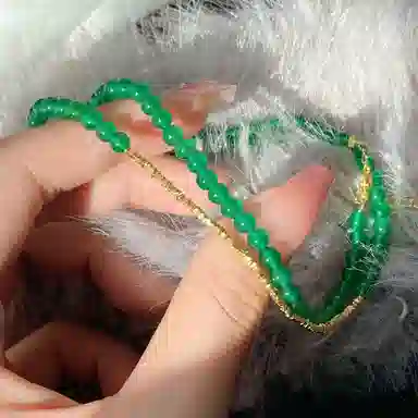 琳琯瑛 金绿良缘 新中式国风气质锁骨链 小众高级感饰品 玉髓 玉石项链 女款