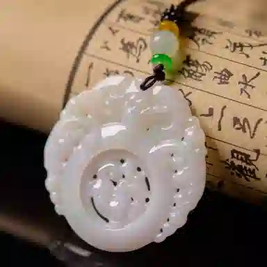 琳琯瑛 新中式国风气质三阳开泰 糯种 翡翠吊坠 男款