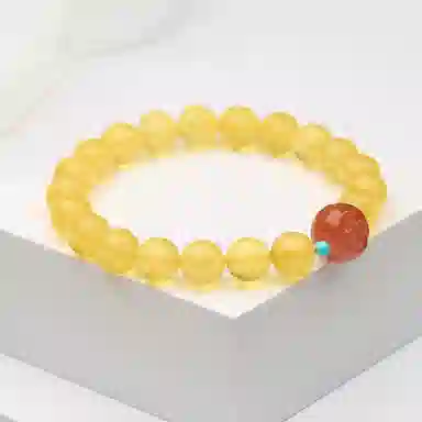 琳琯瑛 中国风圆珠 佛头 南红玛瑙 玉石手串 女款