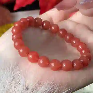 琳琯瑛 新中式国风冰红素圈圆珠子 南红 手串 女款