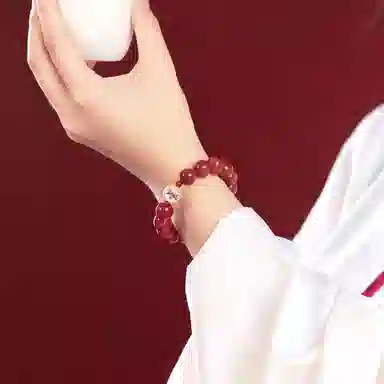 琳琯瑛 新中式国风气质轻奢小众设计吉祥五路财神眼彩绳 玛瑙 玉石手串 男女同款情侣款