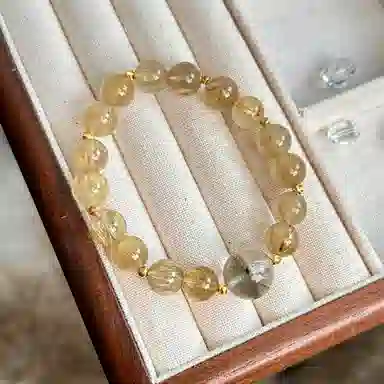 琳琯瑛 轻奢小众高级感#好运天然 黄水晶 手串 女款
