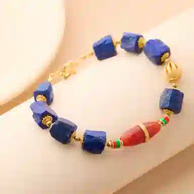 琳琯瑛 克莱因蓝 青金石 名贵玉石手串 女款