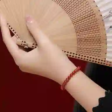琳琯瑛 新中式国风气质小众设计款 火焰纹小米珠 南红 玉石手串 女款