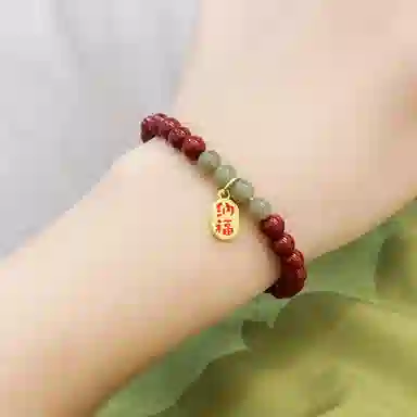 琳琯瑛 新中式气质小众设计高级感 再造辰砂朱砂 玉石手串 女款