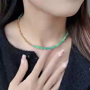 琳琯瑛 新中式国风 豆种 翡翠项链 女款