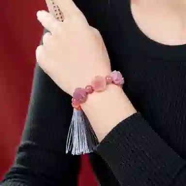 琳琯瑛 新中式国风小众设计高级感轻奢气质盐源牡丹 玛瑙 手串 女款