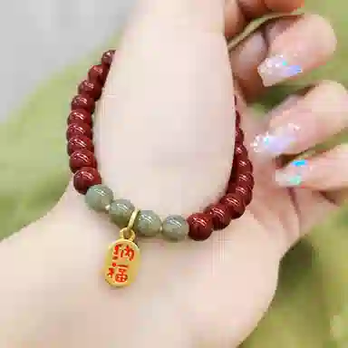 琳琯瑛 新中式气质小众设计高级感 再造辰砂朱砂 玉石手串 女款