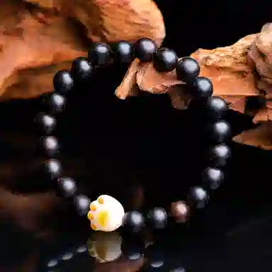 琳琯瑛 新中式国风小众设计高级感轻奢气质好运焦糖猫爪 檀木 手串 女款