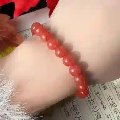 琳琯瑛 新中式国风冰红素圈圆珠子 南红 手串 女款