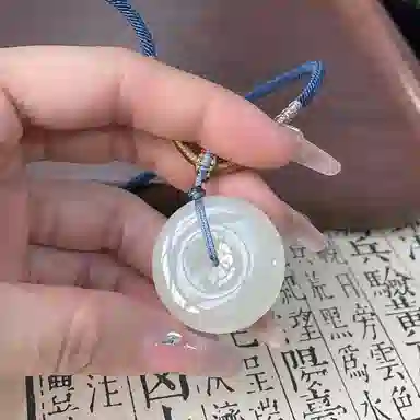 琳琯瑛 新中式国风怀古气质吉祥如意平安扣 和田玉 和田玉吊坠 男女同款情侣款 白玉