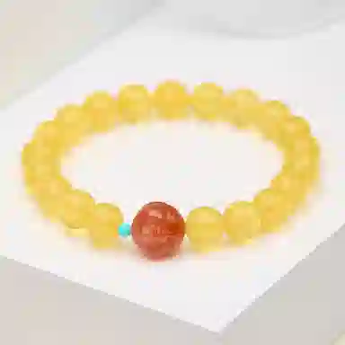 琳琯瑛 中国风圆珠 佛头 南红玛瑙 玉石手串 女款