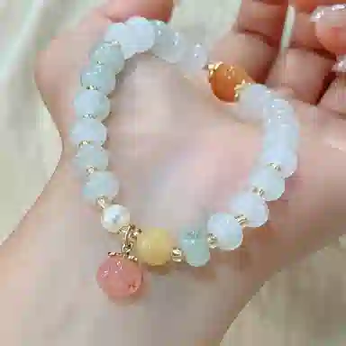 琳琯瑛 新中式国风小众设计高级感轻奢气质好运转运飘绿 天山翠 手串 女款