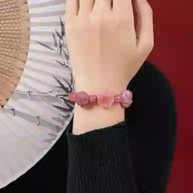 琳琯瑛 新中式国风小众设计高级感轻奢气质盐源牡丹 玛瑙 手串 女款