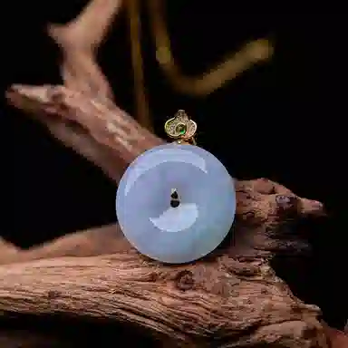 琳琯瑛 新中式国风气质小众设计平安扣 糯种 翡翠吊坠 女款