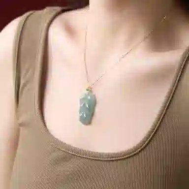 琳琯瑛 新中式国风气质小 众设计款首饰 糯冰 翡翠吊坠 女款