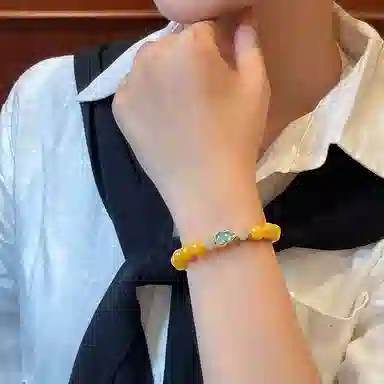 琳琯瑛 新中式国风小众设计 高级感轻奢气质招财葫芦福禄 蜜蜡 手串 女款