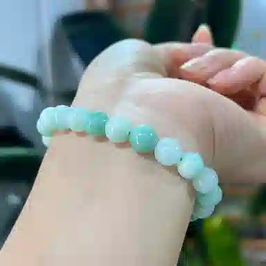 琳琯瑛 新中式国风小众设计缅甸珍珠女民族风佛珠 糯种 翡翠手串 女款