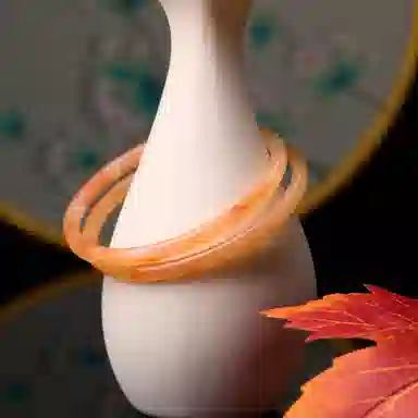 琳琯瑛 新中式国风细圆条 春日彩色 琉璃 玉石手镯 女款