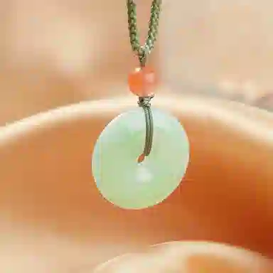 琳琯瑛 怀古平安扣 豆种 翡翠吊坠 男女同款情侣款
