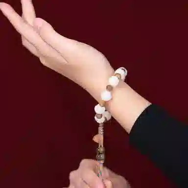 琳琯瑛 新中式国风小众设计高级感轻奢气质绿檀好运连连 菩提根 手串 女款