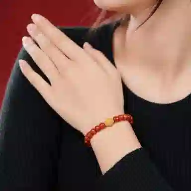 琳琯瑛 新中式国风气质小众设计款算盘珠 南红 玉石手串 女款