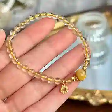 琳琯瑛 新中式招财转运天然 黄水晶 手串 女款
