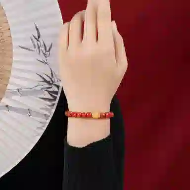 琳琯瑛 新中式国风气质小众设计款算盘珠 南红 玉石手串 女款