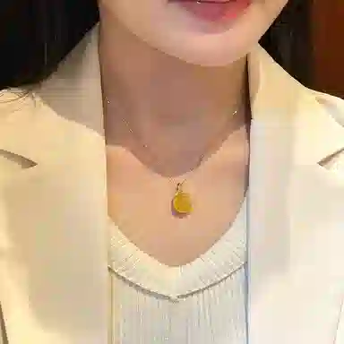 琳琯瑛 新中式国风小众设计高级感轻奢气质金枝玉叶 蜜蜡 项链 女款