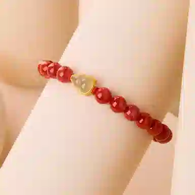 琳琯瑛 新中式国风鸿福禄满圆珠子串搭配葫芦小众设计款手链 南红 手串 女款