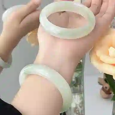 琳琯瑛 紫罗兰冰透玉 玉髓 玉石手镯 女款