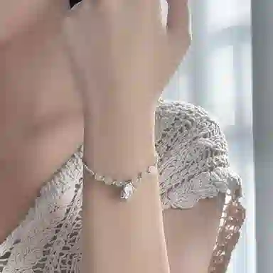 琳琯瑛 碎银子铃兰 和田玉 和田玉手链 女款 白玉
