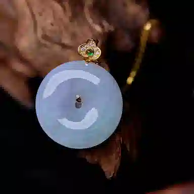 琳琯瑛 新中式国风气质小众设计平安扣 糯种 翡翠吊坠 女款