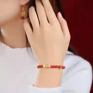 琳琯瑛 新中式国风气质小众设计款首饰守护神转运 南红 手串 女款