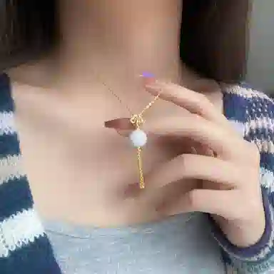 琳琯瑛 新中式轻奢气质 紫罗兰圆珠流苏 糯种 翡翠吊坠 女款