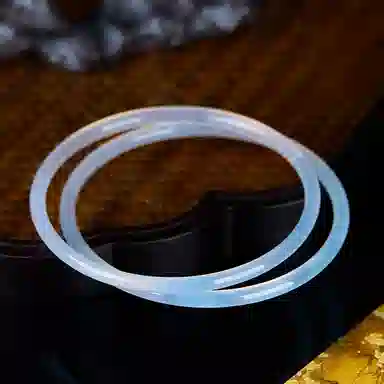琳琯瑛 一对一步一响 新中式国风小众设计高级感轻奢气质 玉髓 手镯 女款