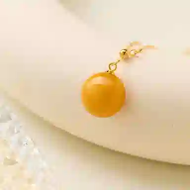 琳琯瑛 新中式国风国潮月食半球 气质古风 蜜蜡 名贵玉石吊坠 女款