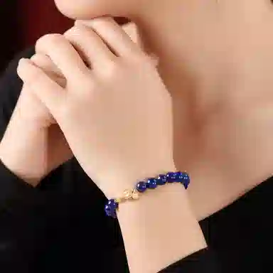 琳琯瑛 新中式国风气质小众设计生肖戌狗三合 青金石 手串 女款