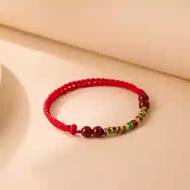 琳琯瑛 新中式国风 再造辰砂朱砂 玉石手链 男女同款情侣款