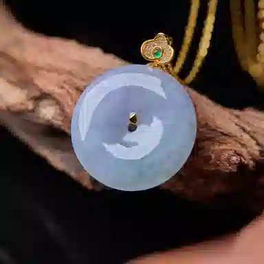 琳琯瑛 新中式国风气质小众设计平安扣 糯种 翡翠吊坠 女款